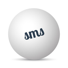 Sms text 3d sphere ball