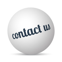 Contact Us text 3d sphere ball