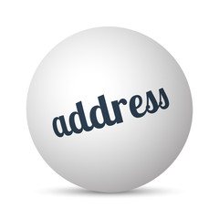Address text 3d sphere ball