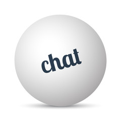 Chat text 3d sphere ball
