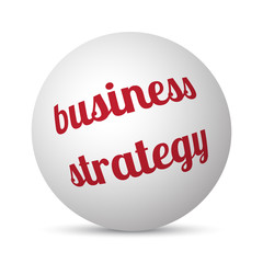 Business Strategy text 3d sphere ball