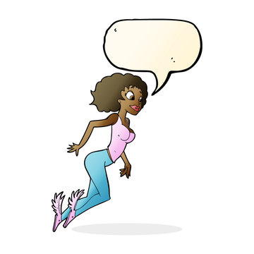 recommend clip art: cartoon flying woman with speech bubble