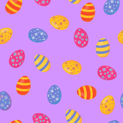 seamless pattern of Easter eggs