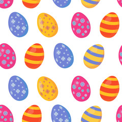 seamless pattern of Easter eggs