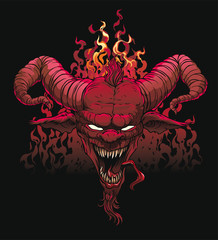 Devil on Hell Stone.

Mythological character — supreme demon of the Hell, lord of the Darkness — a Devil
