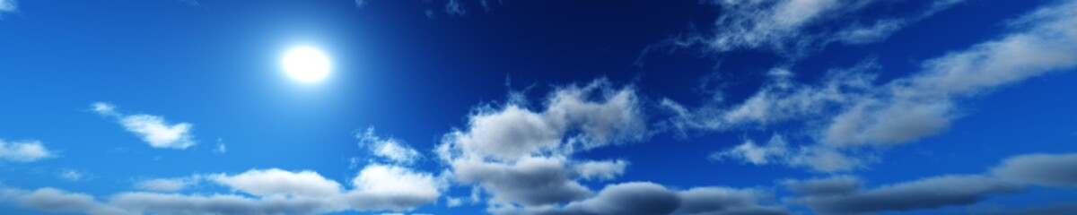 the sun in the clouds, view of clouds in the blue sky, a beautiful sunny sky