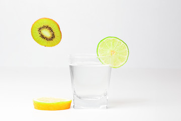 Lime kiwi and lemon