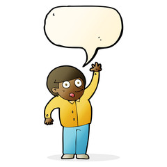 cartoon man asking question with speech bubble