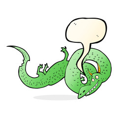 cartoon chinese dragon with speech bubble