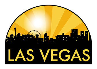 Fototapeta premium Abstract skyline Las Vegas with various landmarks