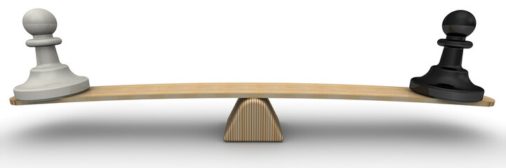 Pawns are weighed on the scales