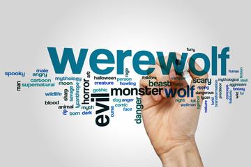 Werewolf word cloud