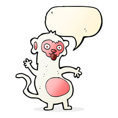 funny cartoon monkey with speech bubble