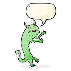 cartoon devil with speech bubble
