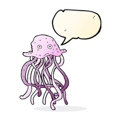 cartoon octopus with speech bubble