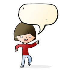 cartoon man pointing with speech bubble