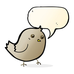 cartoon bird with speech bubble