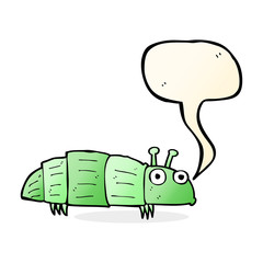 cartoon bug with speech bubble