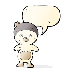 cartoon cute teddy bear with speech bubble