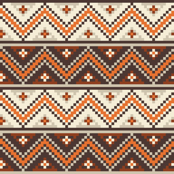 Floral Tribal Vintage Seamless Pattern