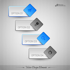 Business stickers on the gray background for infographics webdes