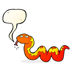 Fototapeta premium cartoon snake with speech bubble