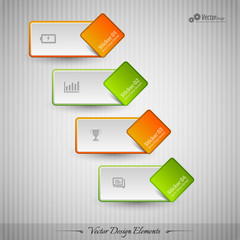 Business stickers on the gray background for infographics webdes