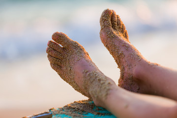 After a walk in the sand on the beach
