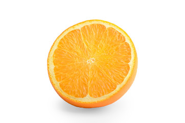 slice of orange isolated on white background. Healthy eating. Co