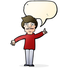 cartoon man asking question with speech bubble
