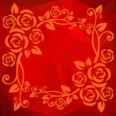 red abstract border