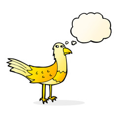 cartoon bird with speech bubble