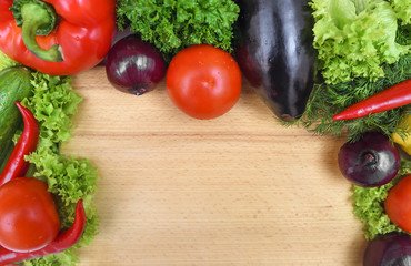 Still life of vegetables.