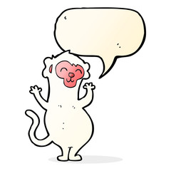 cartoon monkey with speech bubble