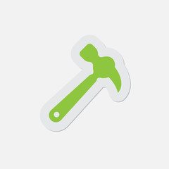 simple green icon - claw hammer