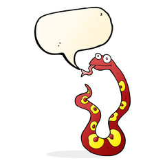 cartoon snake with speech bubble