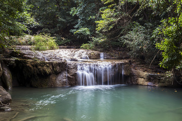 Erawan waterfalls in Thailand