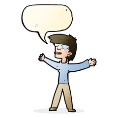 Fototapeta premium cartoon woman wearing glasses with speech bubble