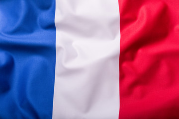 Flags of the France and the European Union. France Flag and EU Flag. World flag money concept.