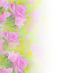 gentle flower background with pink flowers