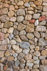 Vintage stones wall - Vertical view