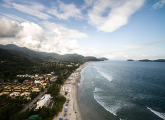 Aerial view of Juquehy Beach, Sao Paulo, Brazil