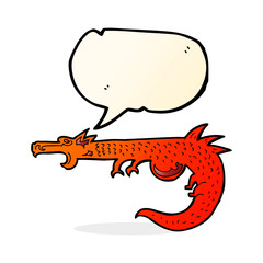 cartoon medieval dragon with speech bubble