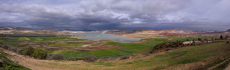 Panoramic of a reservoir in the city of Fez (Morocco)