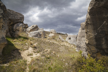 Fototapeta na wymiar Felslandschaft am Arthur's Pass