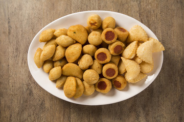 Mixed brazilian snacks fried