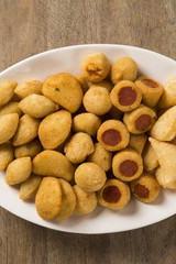 Mixed brazilian snacks fried