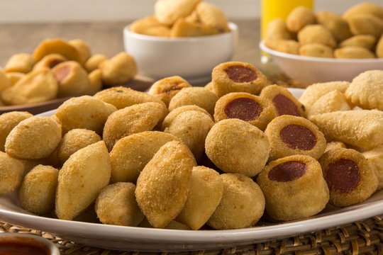 Mixed brazilian snacks fried