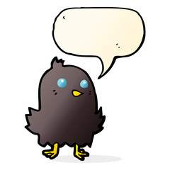 cartoon bird with speech bubble