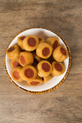 Sausage fried snacks. Brazilian snacks .